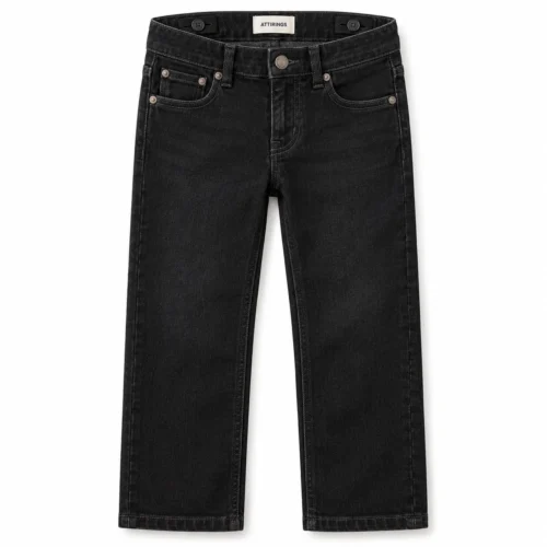 Attirings Boys' Straight Fit Adjustable Waist Jeans front design visualization
