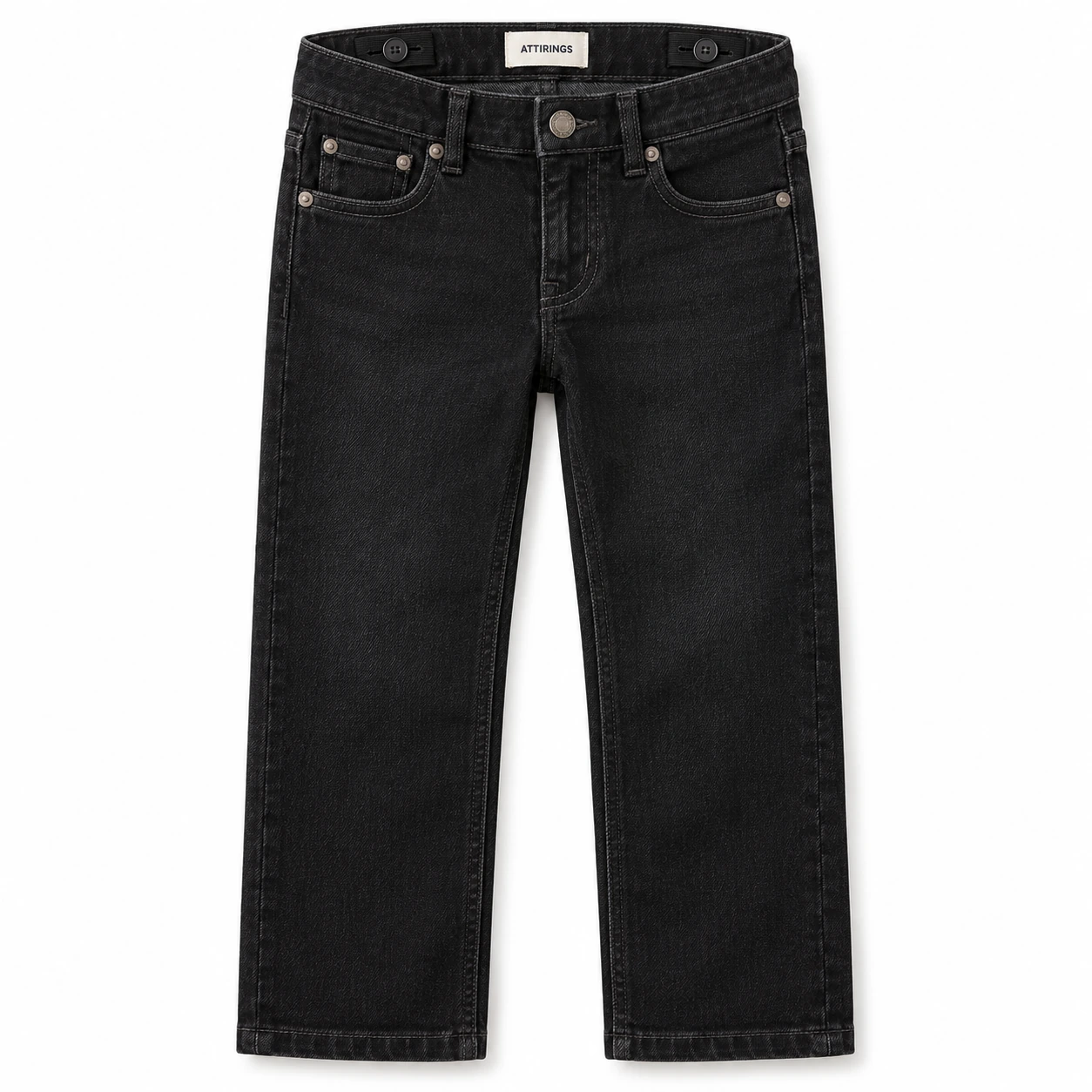 Attirings Boys' Straight Fit Adjustable Waist Jeans front design visualization