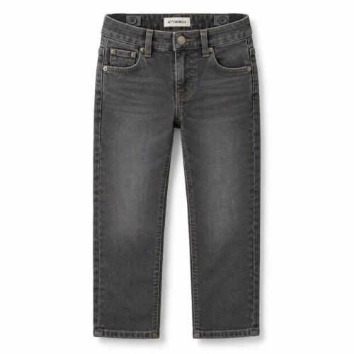 Attirings Boys' Regular Fit Adjustable Waist Jeans front design visualization