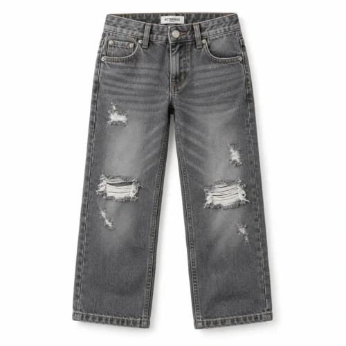 Attirings Boys' Relaxed Fit Distressed Jeans front design visualization