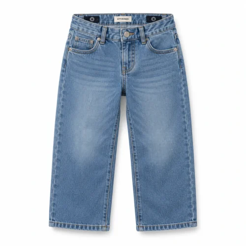 Attirings Boys' Relaxed Fit Adjustable Waist Jeans front design visualization