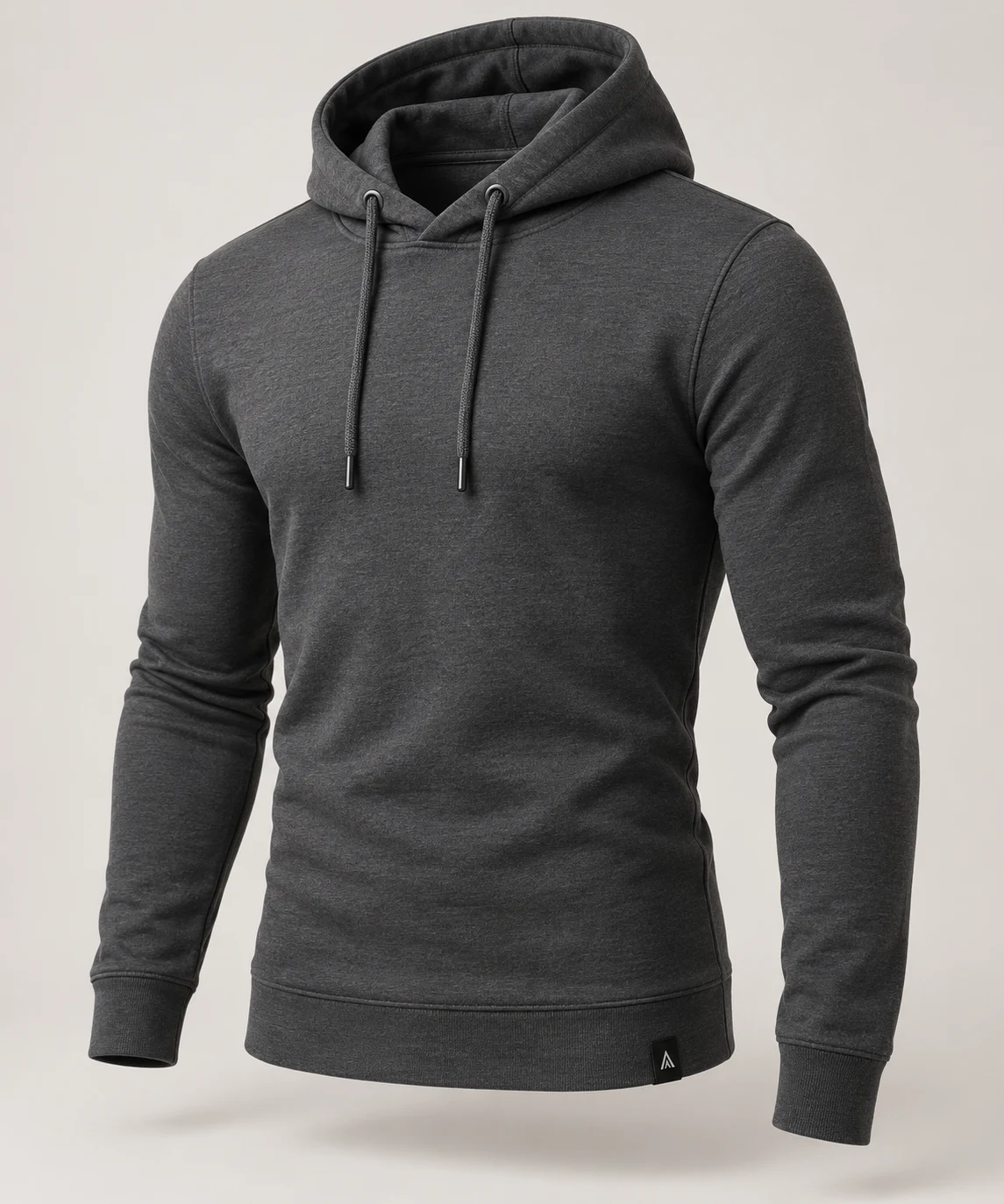 Men's Slim Fit Drawstring Hood Hoodie in Charcoal – representative catalogue design