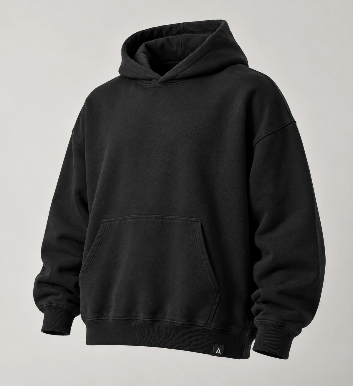 Men's Oversized Fit Pullover Hoodie in Black – representative catalogue design