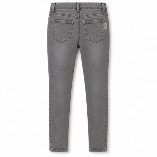 Grey Girls' Skinny Fit High-Rise Jeans - back design visualization