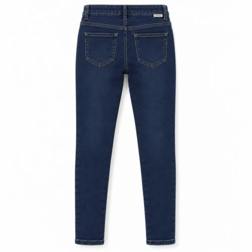 Indigo Blue Girls' Slim Fit High-Rise Jeans - back design visualization