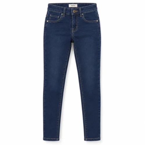 Indigo Blue Girls' Slim Fit High-Rise Jeans - front design visualization