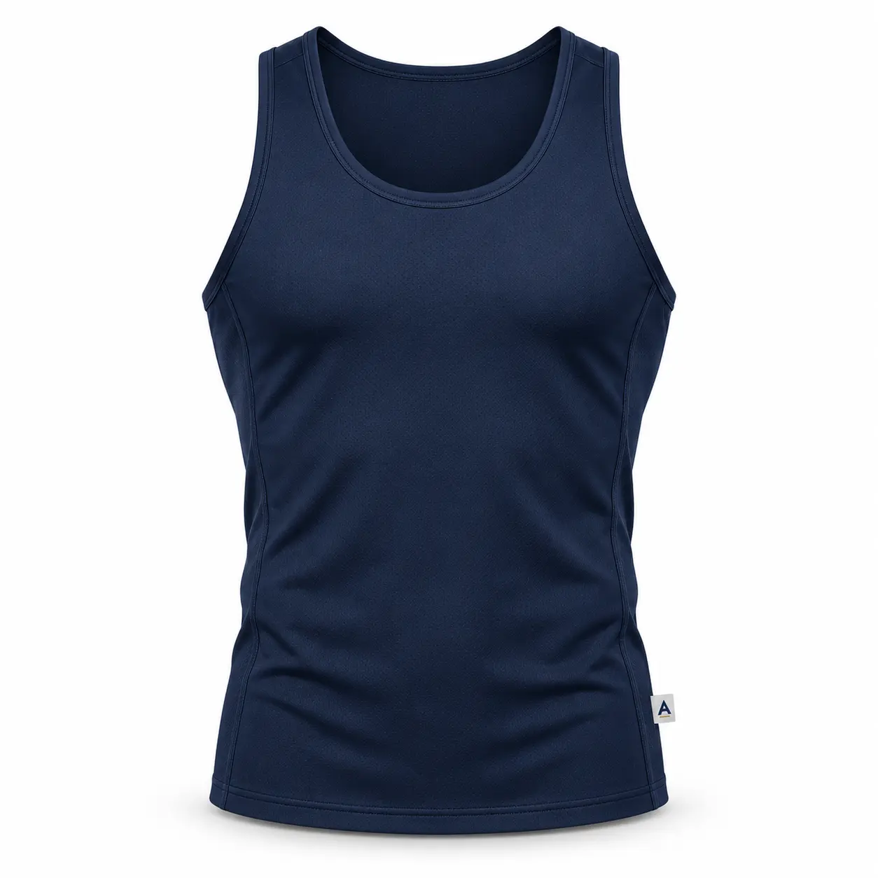 Slim Fit Muscle Fit Gym Vest - front AI design mockup - Attirings