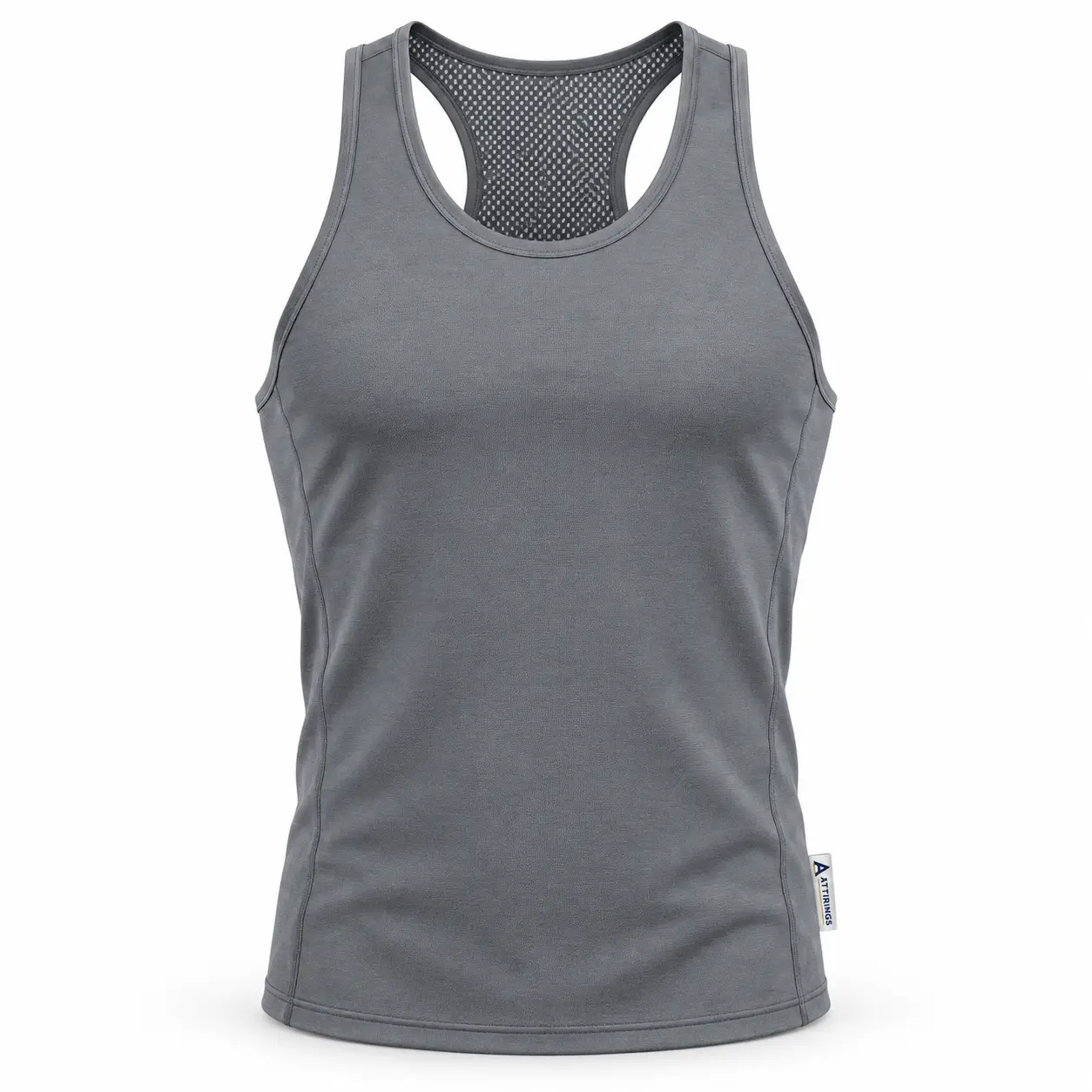 Athletic Fit Mesh Back Gym Vest - front AI design mockup - Attirings