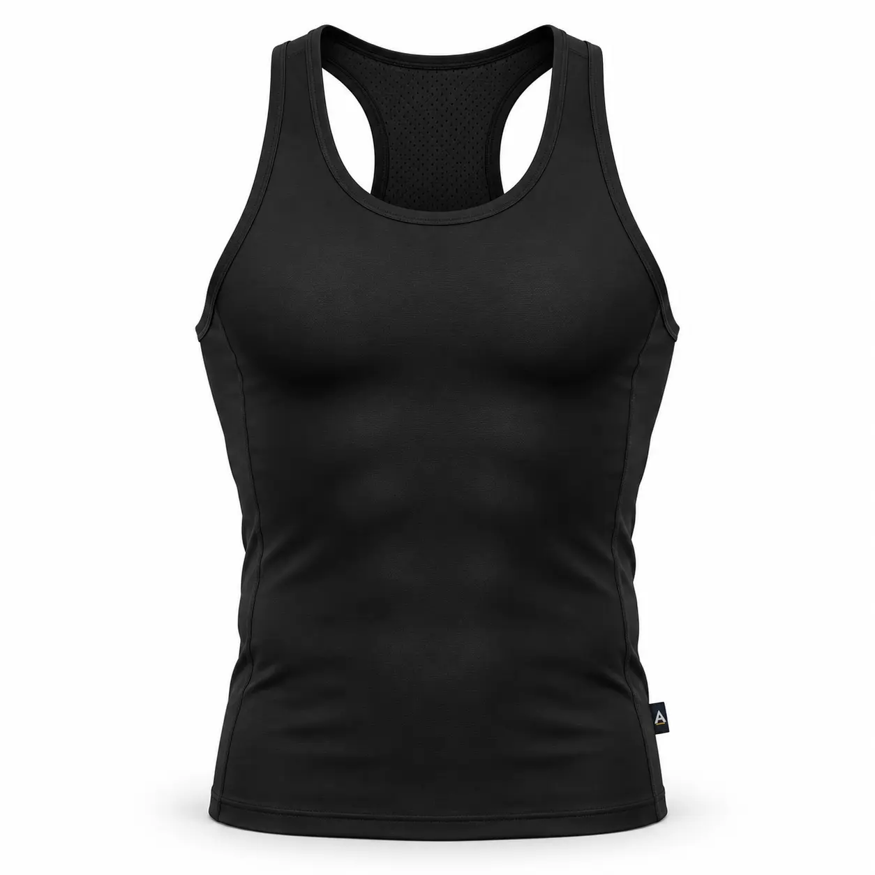 Compression Fit Muscle Fit Gym Vest - front AI design mockup - Attirings