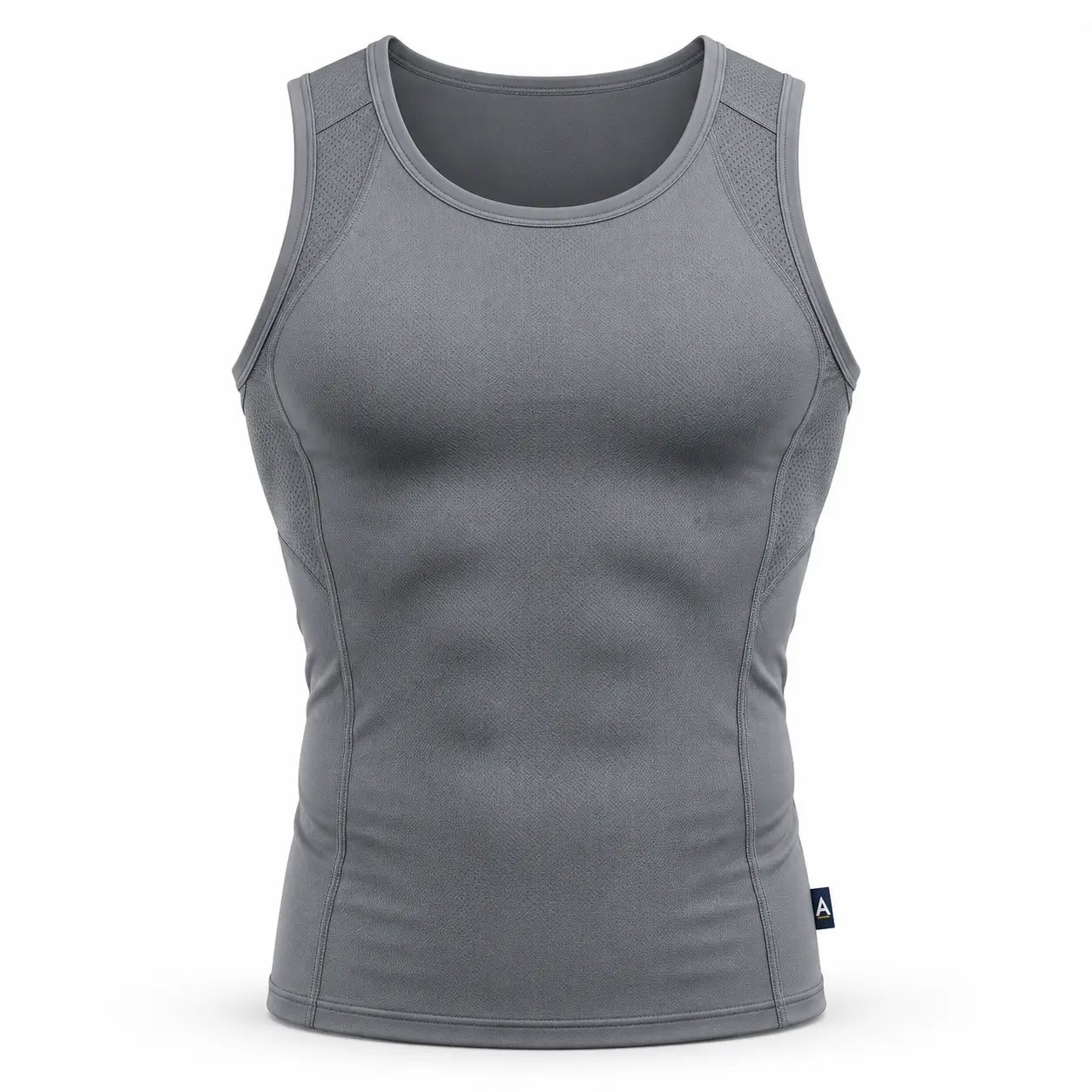 Compression Fit Quick-Dry Gym Vest - front AI design mockup - Attirings