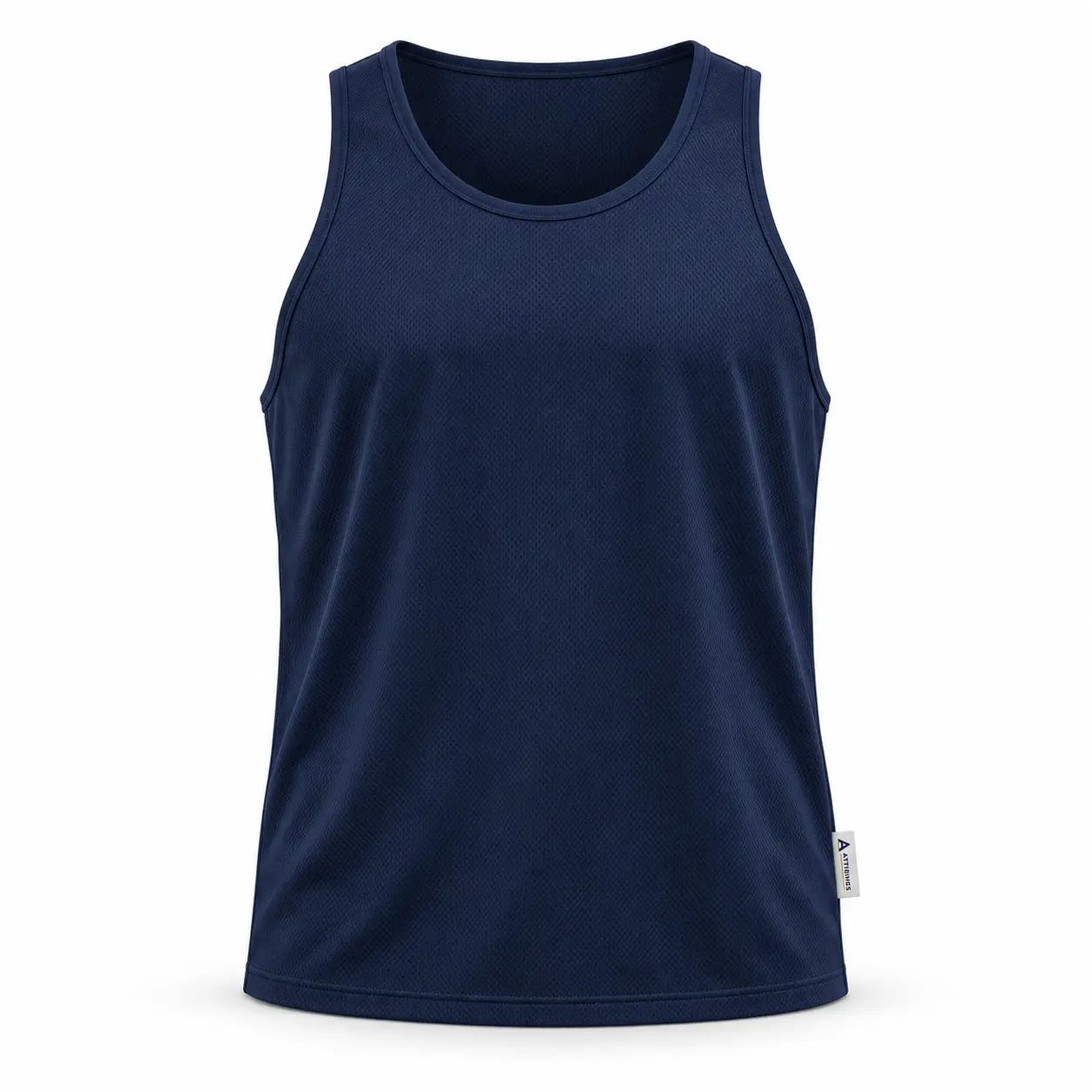 Relaxed Fit Quick-Dry Gym Vest - front AI design mockup - Attirings