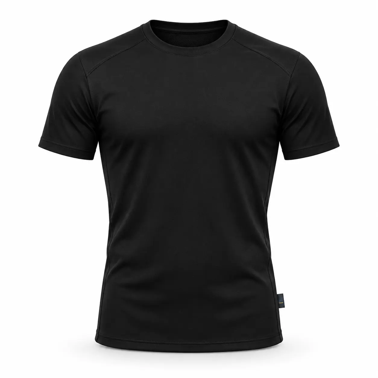 Slim Fit Crew Neck Sports T-Shirt - front AI design mockup - Attirings