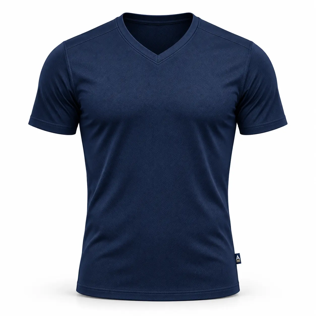 Slim Fit V-Neck Sports T-Shirt - front AI design mockup - Attirings