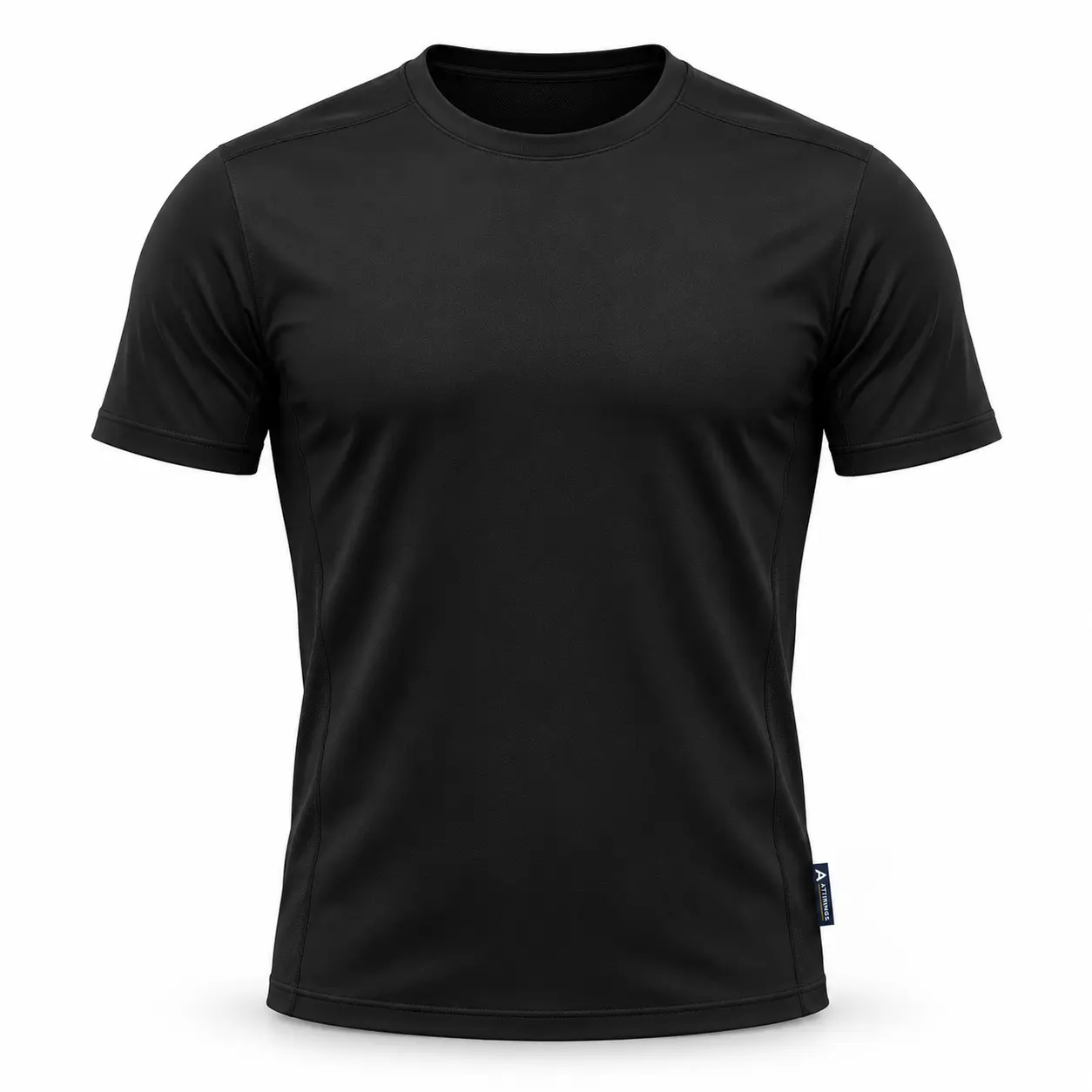 Athletic Fit Crew Neck Sports T-Shirt - front AI design mockup - Attirings