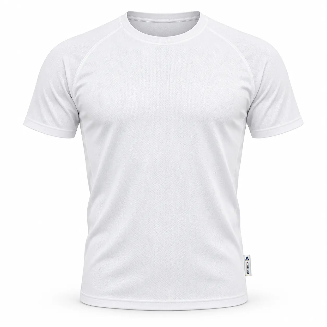 Athletic Fit Quick-Dry Sports T-Shirt - front AI design mockup - Attirings