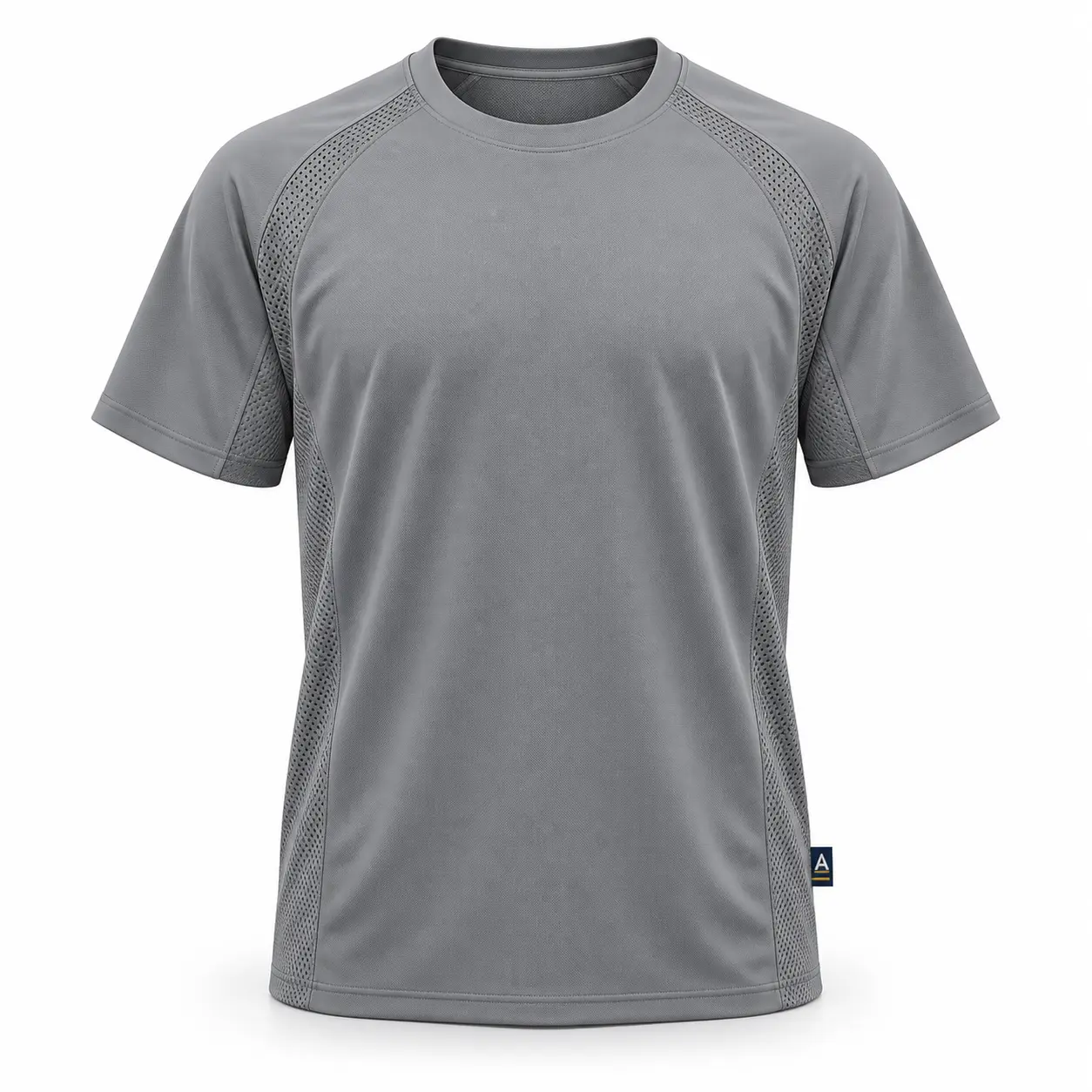 Relaxed Fit Mesh Panel Sports T-Shirt - front AI design mockup - Attirings