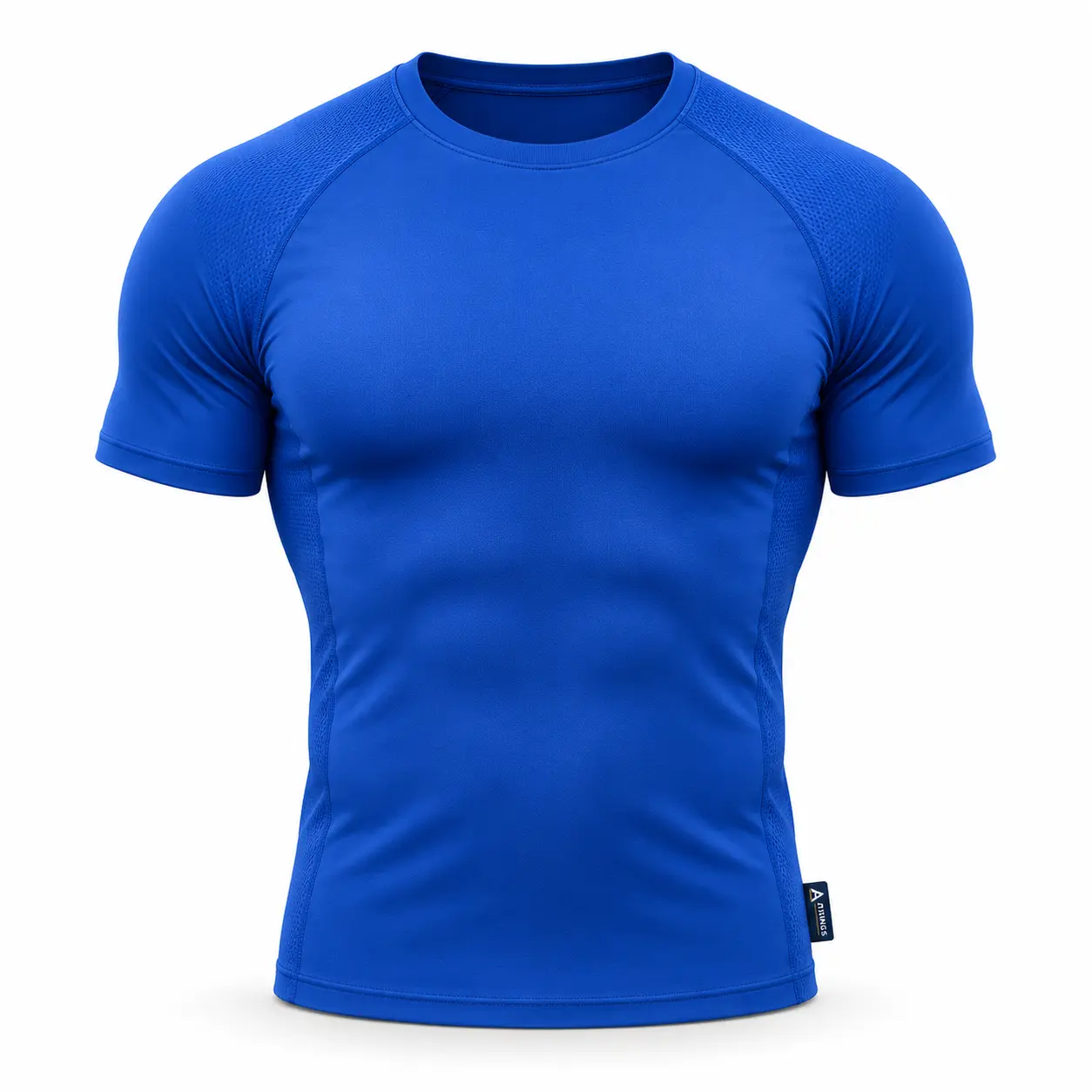 Compression Fit Raglan Sleeve Sports T-Shirt - front AI design mockup - Attirings
