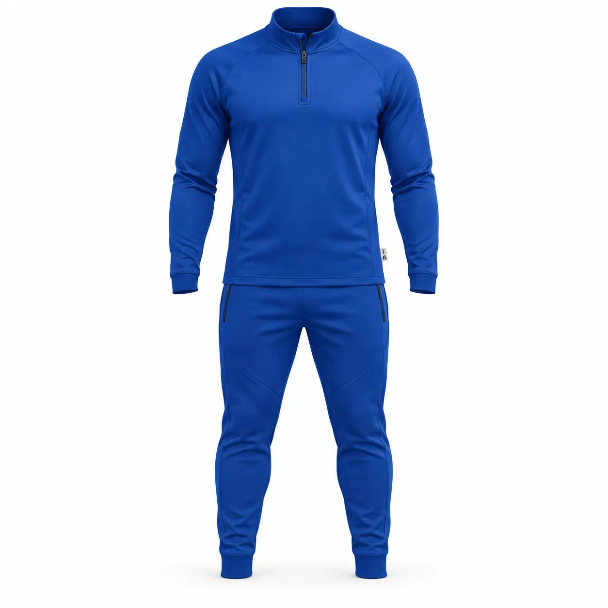 Slim Fit Quarter-Zip Training Set Tracksuit - front AI design mockup - Attirings