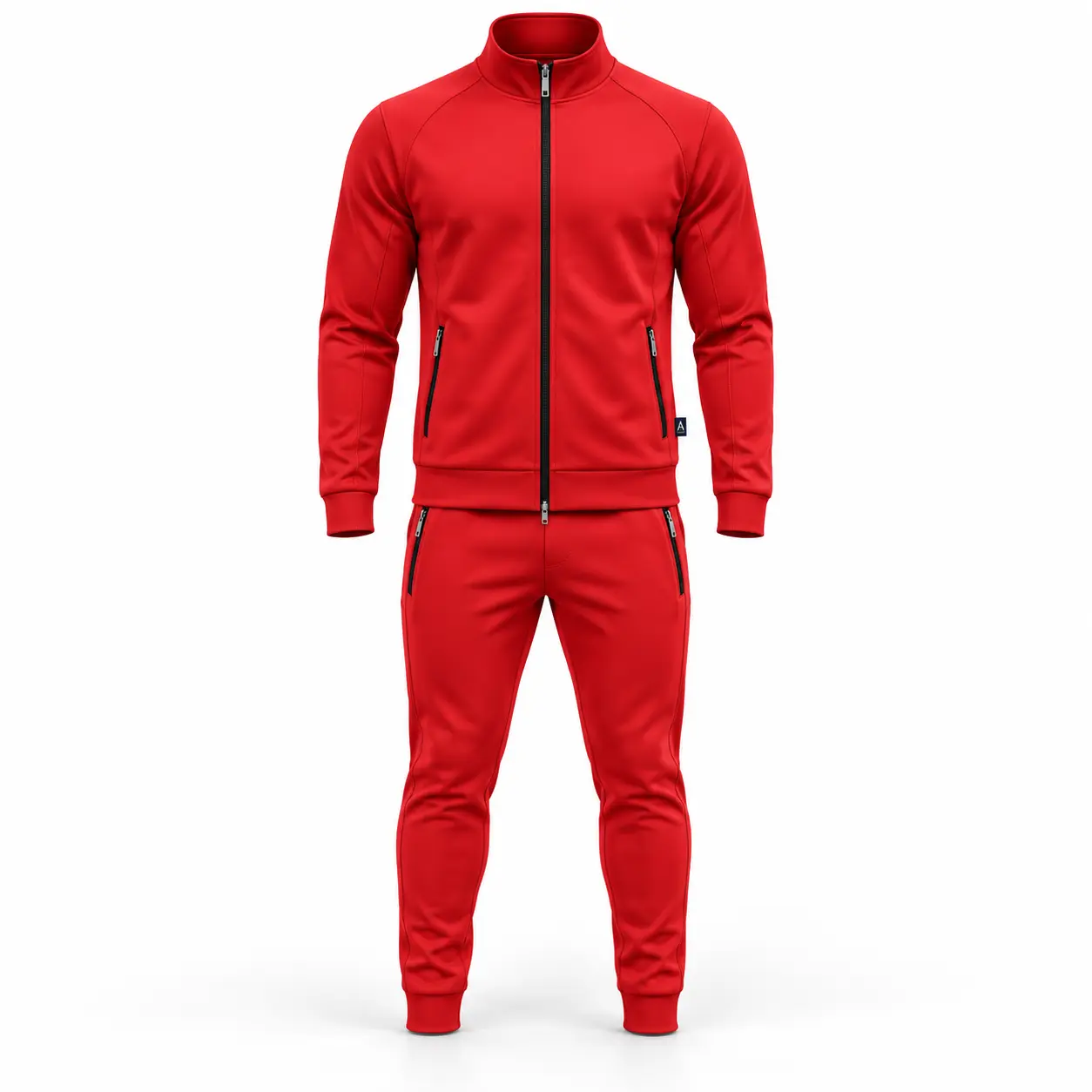 Slim Fit Full-Zip Set Tracksuit - front AI design mockup - Attirings