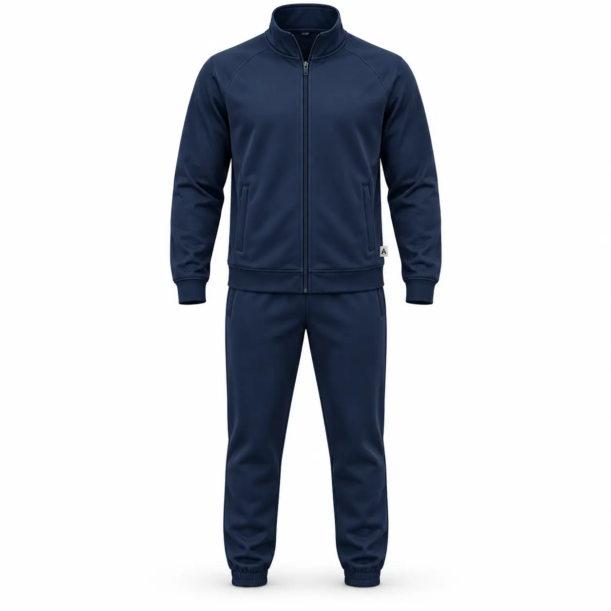 Regular Fit Zip-Up Jacket Set Tracksuit - front AI design mockup - Attirings