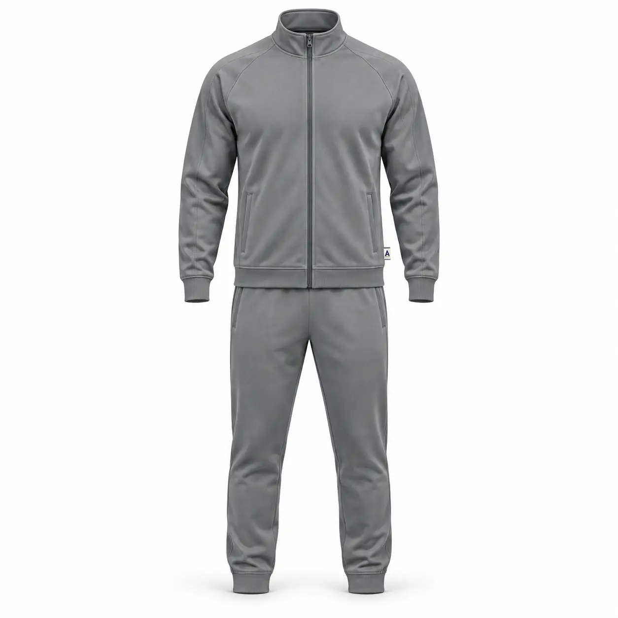 Regular Fit Full-Zip Set Tracksuit - front AI design mockup - Attirings