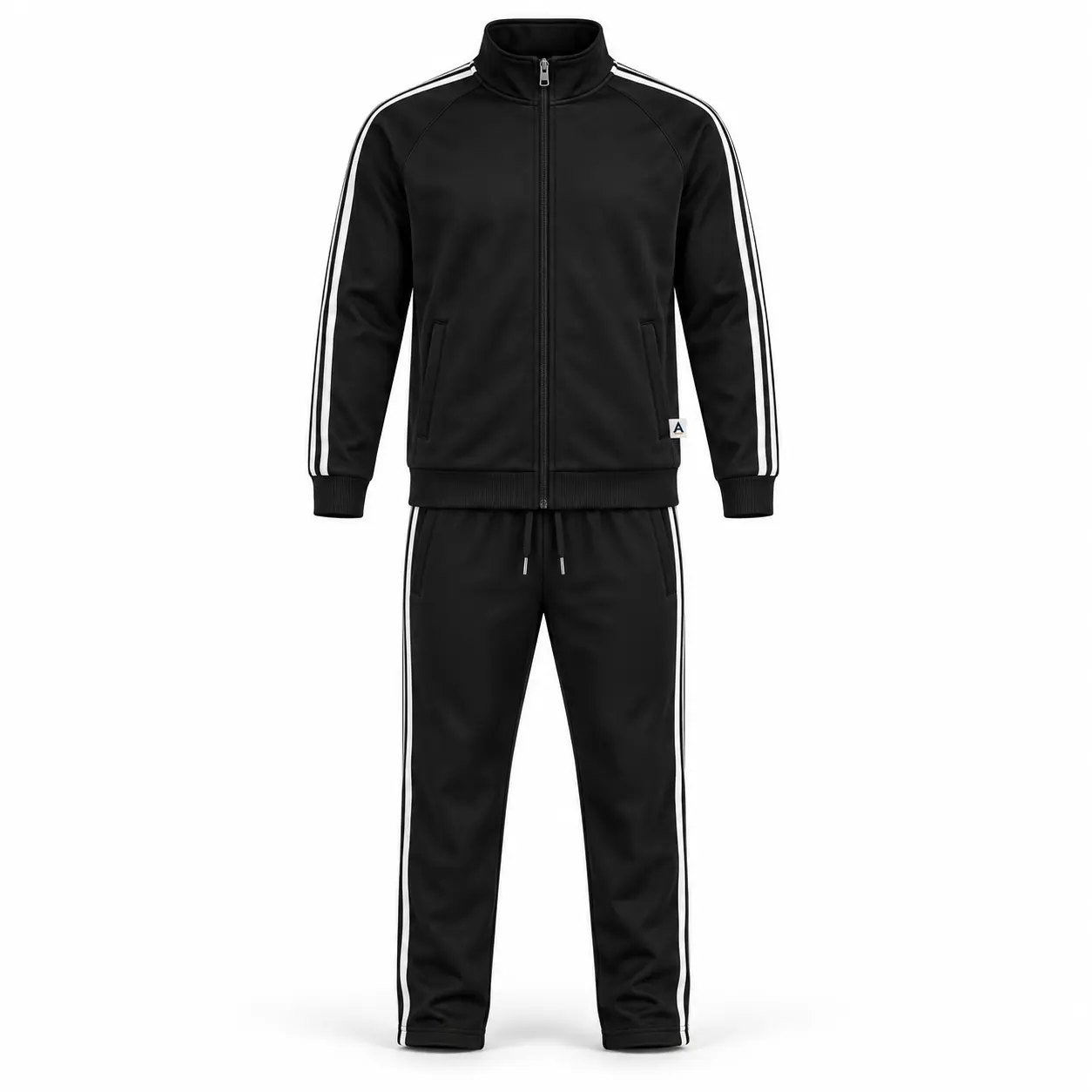 Regular Fit Side-Stripe Set Tracksuit - front AI design mockup - Attirings