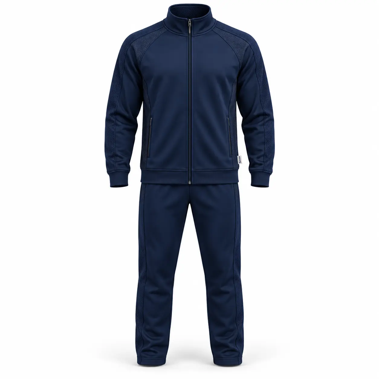 Regular Fit Mesh Panel Set Tracksuit - front AI design mockup - Attirings