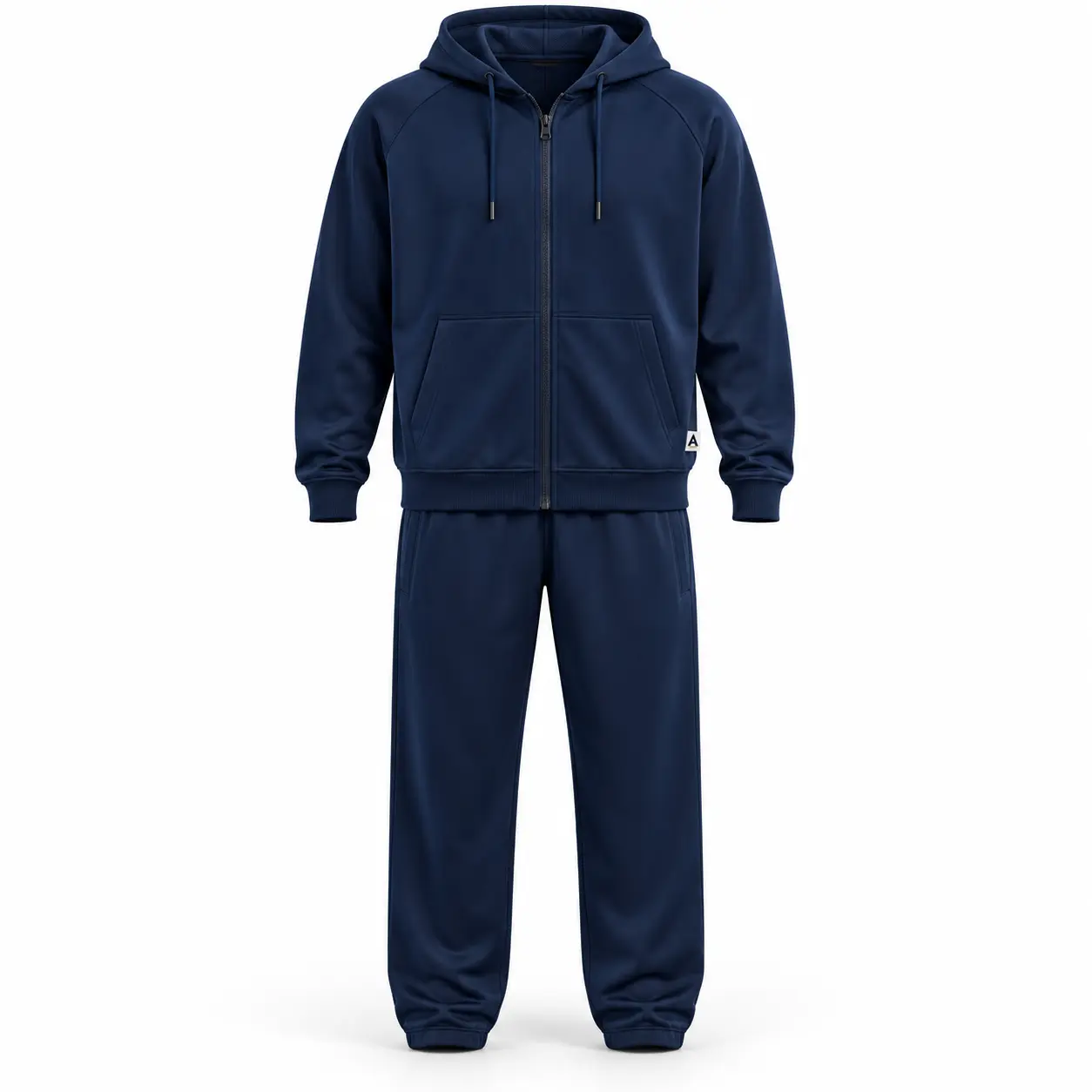 Relaxed Fit Full-Zip Set Tracksuit - front AI design mockup - Attirings