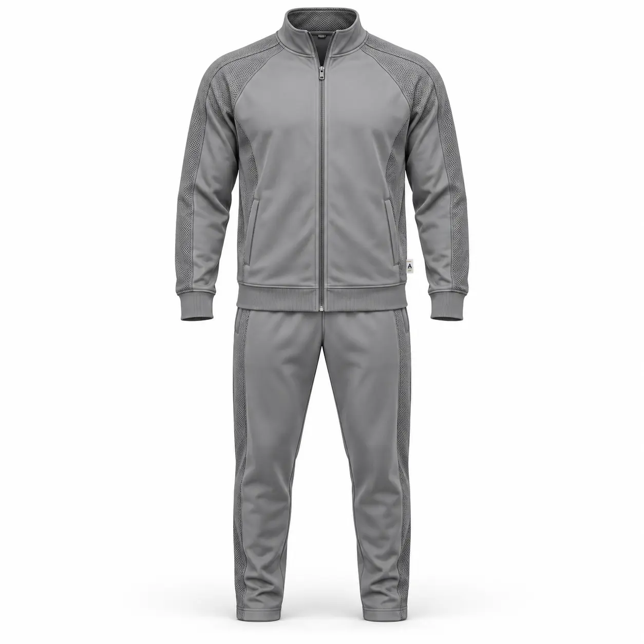 Classic Fit Mesh Panel Set Tracksuit - front AI design mockup - Attirings