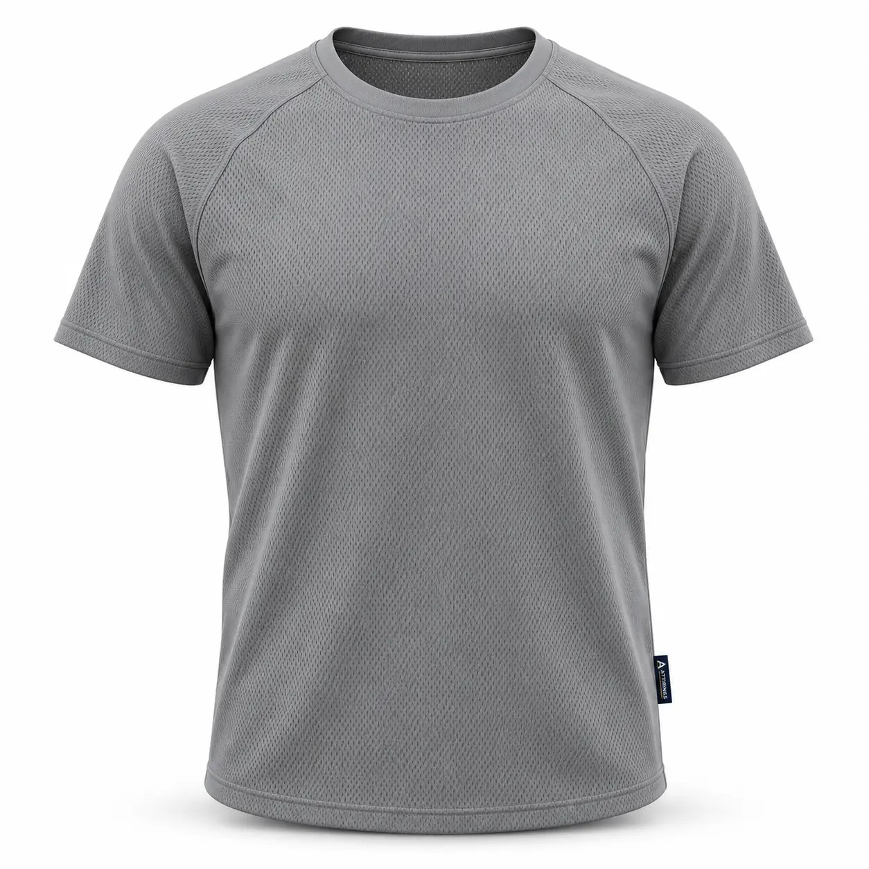 Regular Fit Breathable Mesh Training Top - front AI design mockup - Attirings