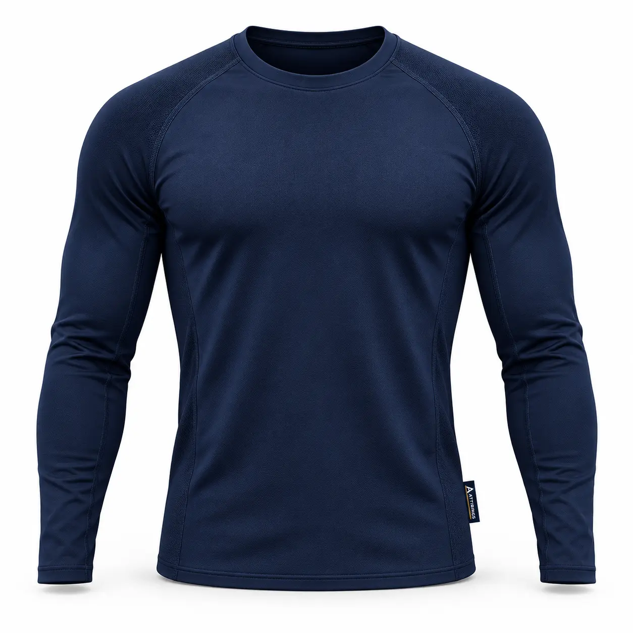Athletic Fit Long Sleeve Training Top - front AI design mockup - Attirings