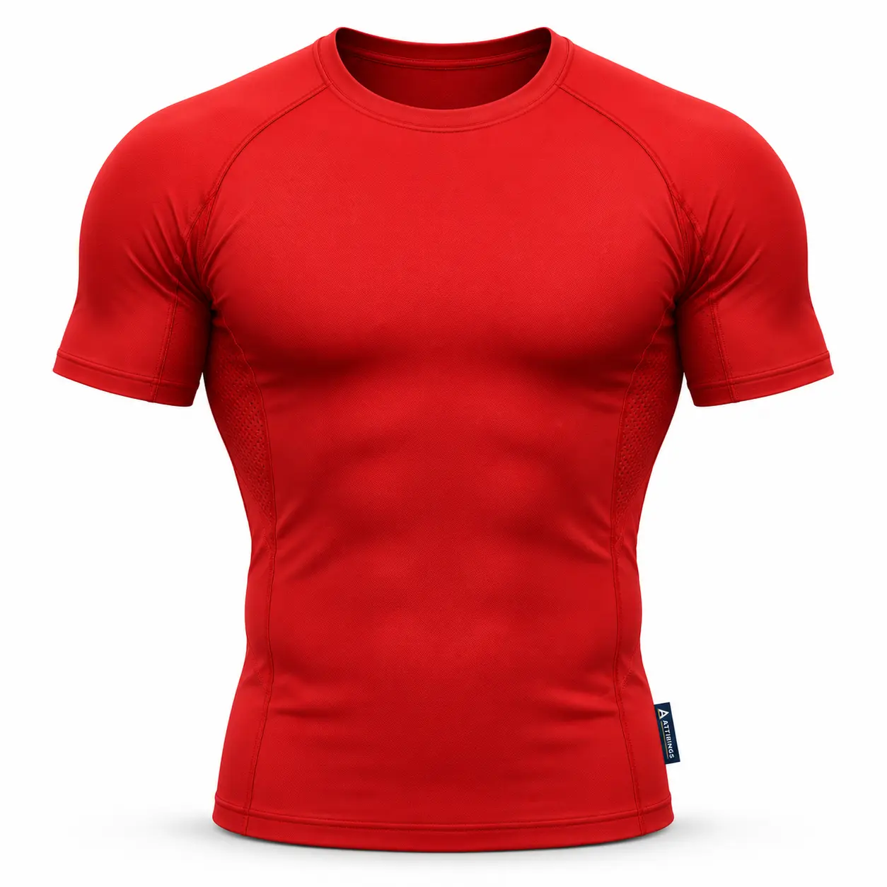 Compression Fit Moisture-Wicking Training Top - front AI design mockup - Attirings
