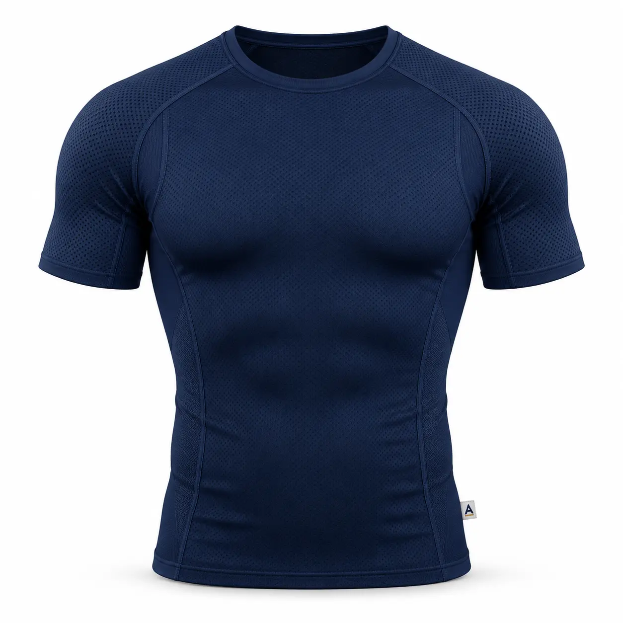 Compression Fit Breathable Mesh Training Top - front AI design mockup - Attirings