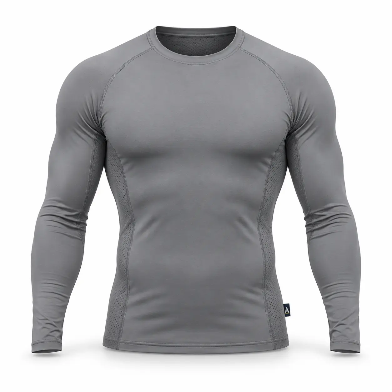 Compression Fit Long Sleeve Training Top - front AI design mockup - Attirings