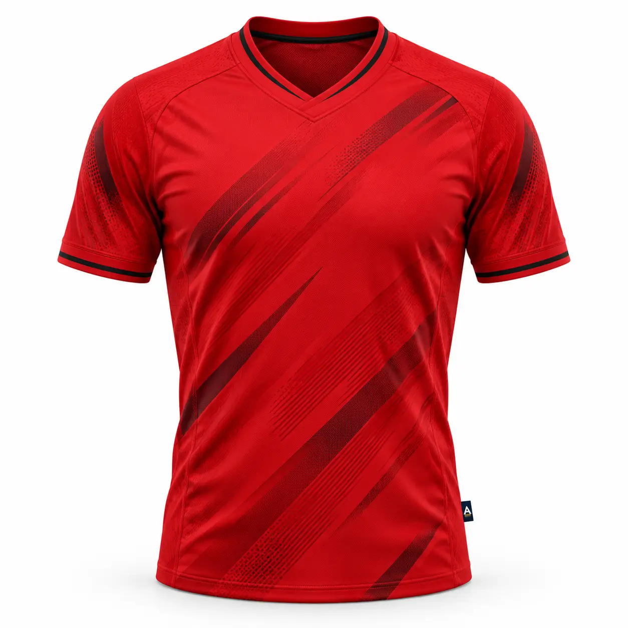 Slim Fit V-Neck Collar Football Jersey front AI mockup - Attirings