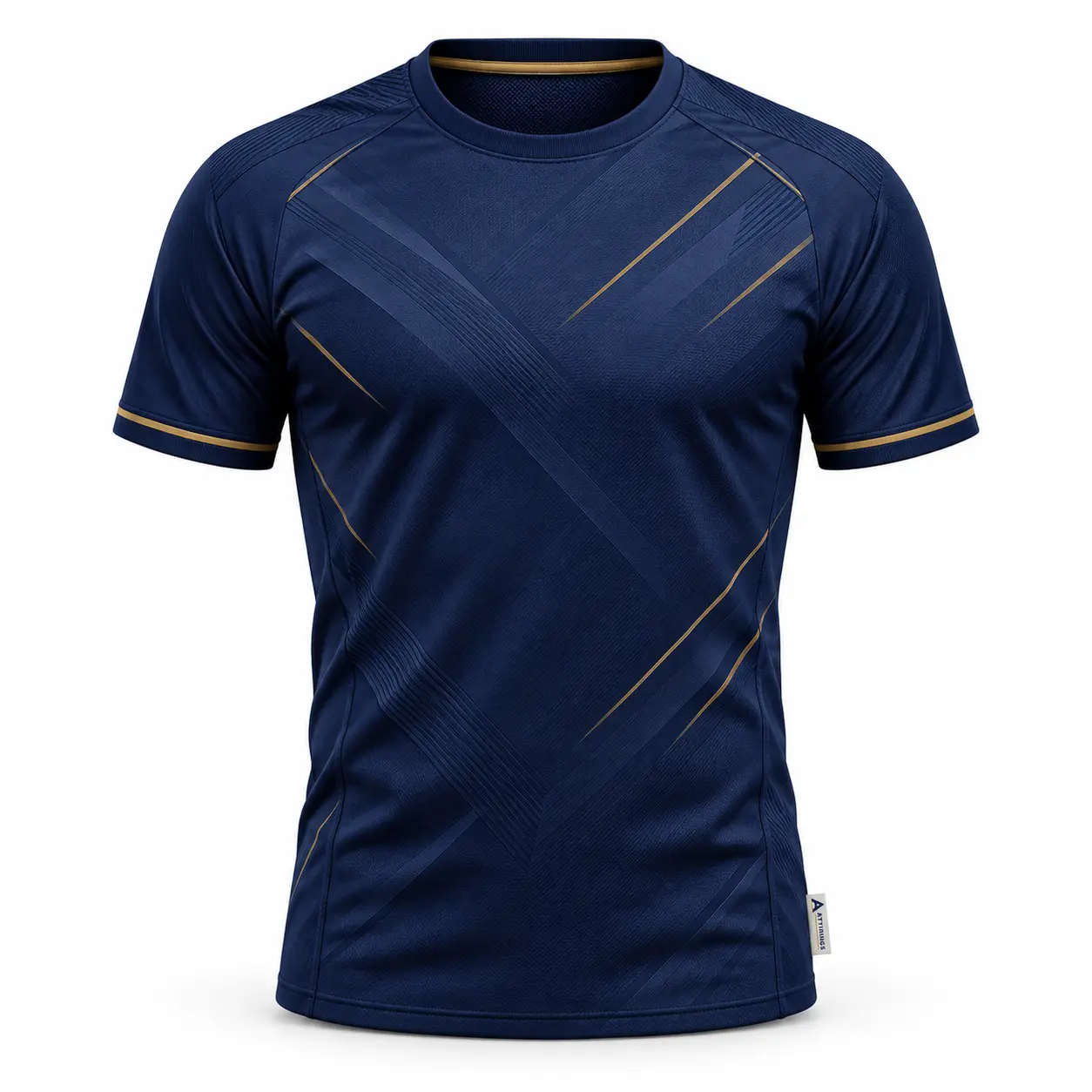 Slim Fit Crew Neck Football Jersey front AI mockup - Attirings