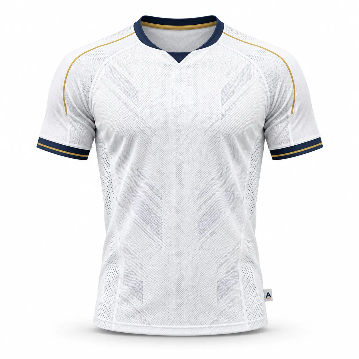 Slim Fit Breathable Mesh Football Jersey front AI mockup - Attirings