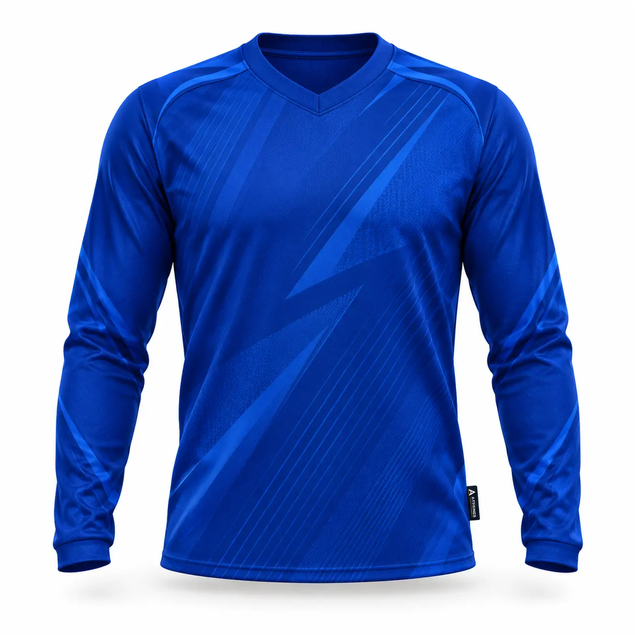 Regular Fit Long Sleeve Football Jersey front AI mockup - Attirings