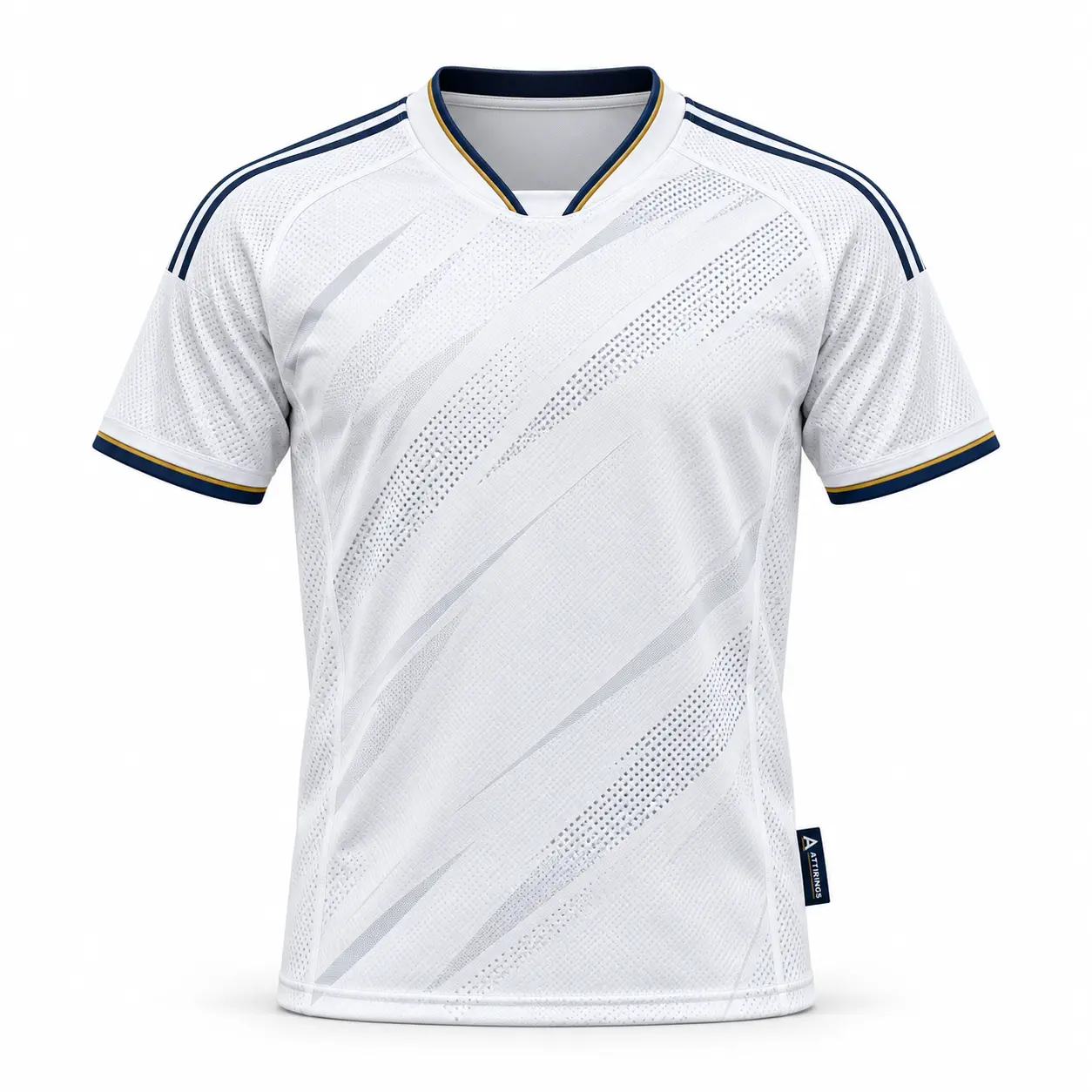 Regular Fit Breathable Mesh Football Jersey front AI mockup - Attirings