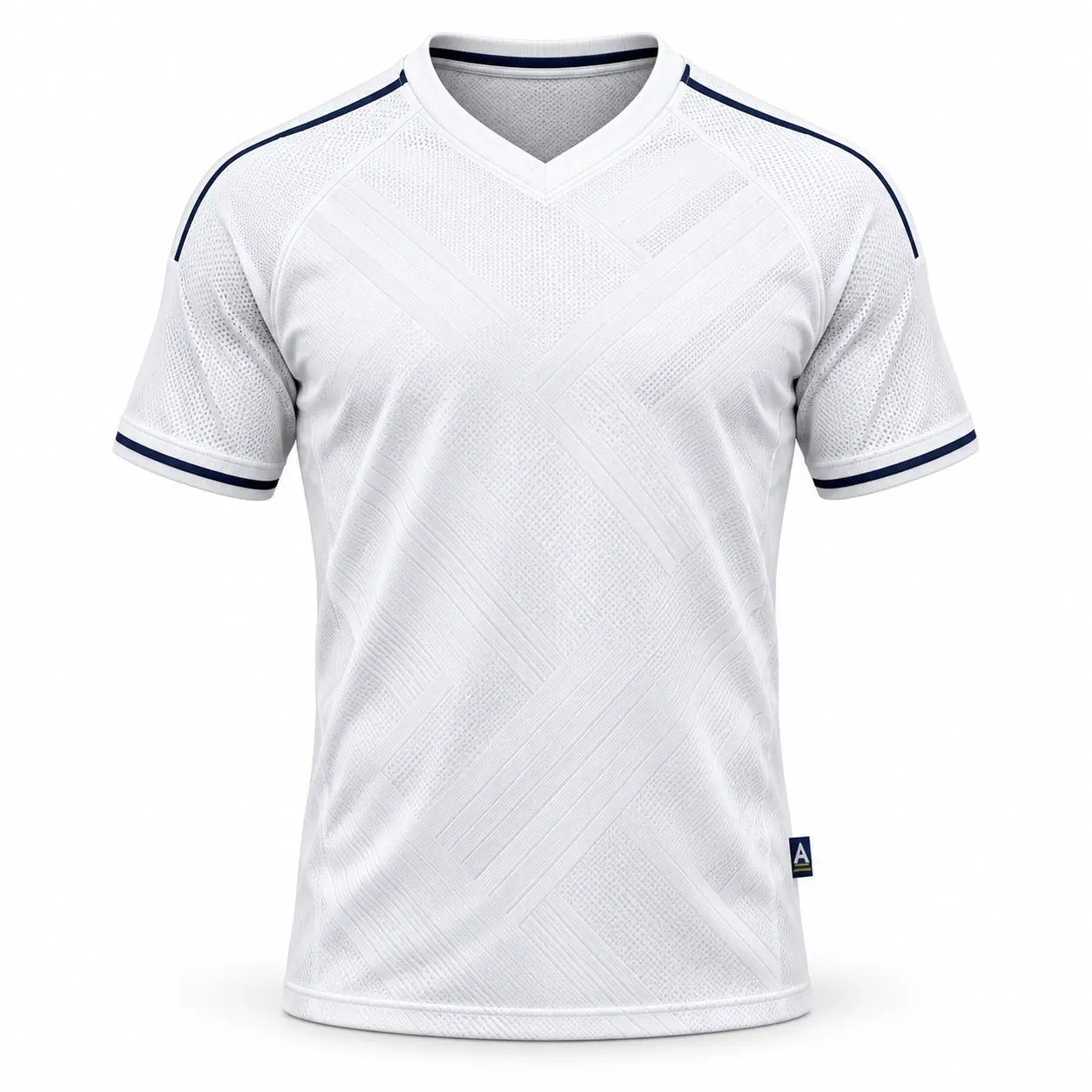 Athletic Fit Breathable Mesh Football Jersey front AI mockup - Attirings