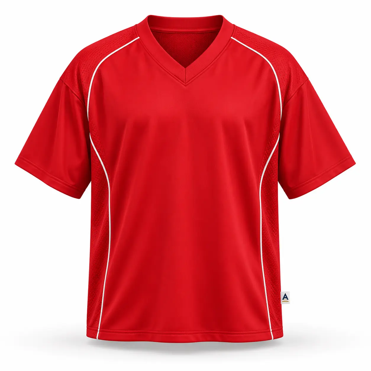 Relaxed Fit V-Neck Collar Football Jersey front AI mockup - Attirings