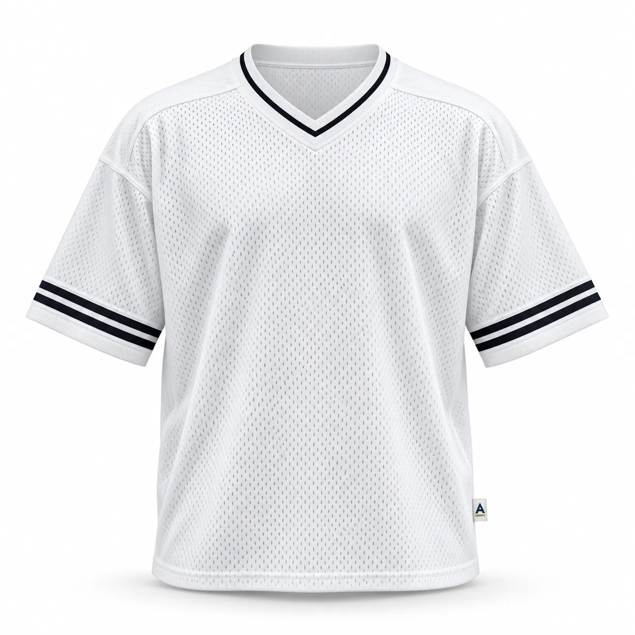 Relaxed Fit Breathable Mesh Football Jersey front AI mockup - Attirings