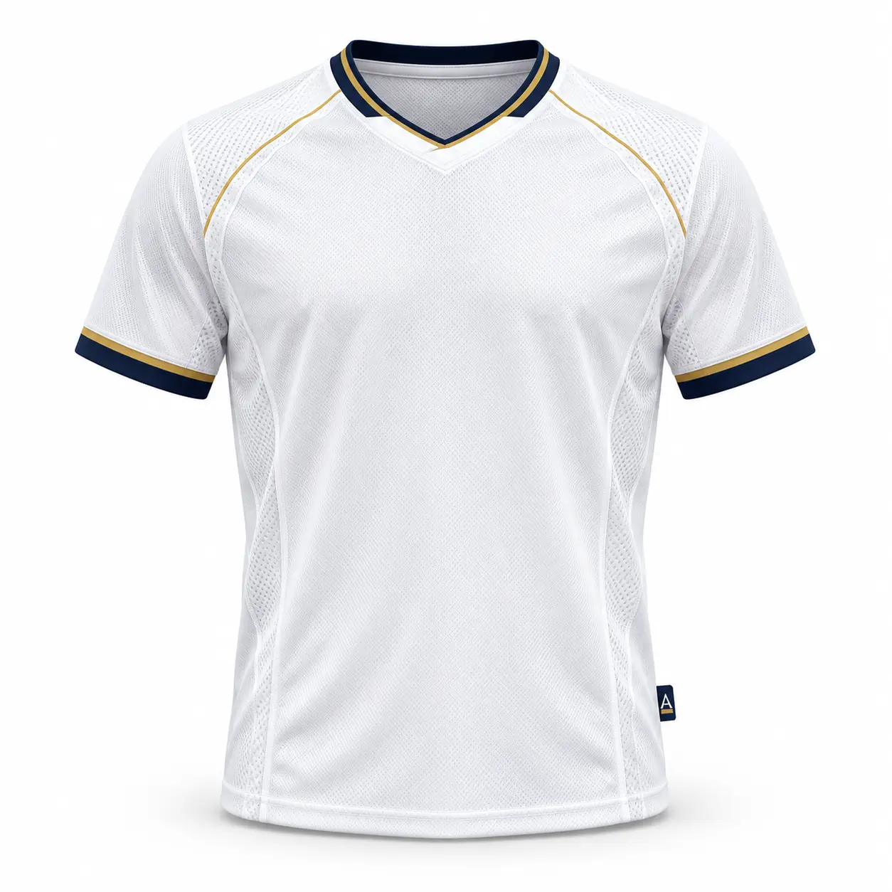 Classic Fit Breathable Mesh Football Jersey front AI mockup - Attirings