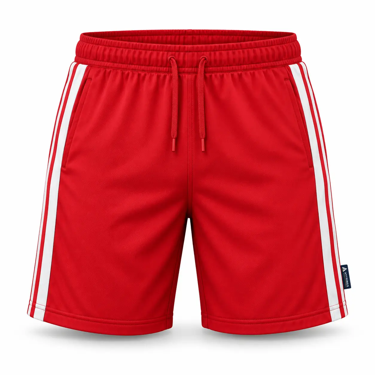 Slim Fit Side Stripe Sports Shorts front AI mockup - Attirings