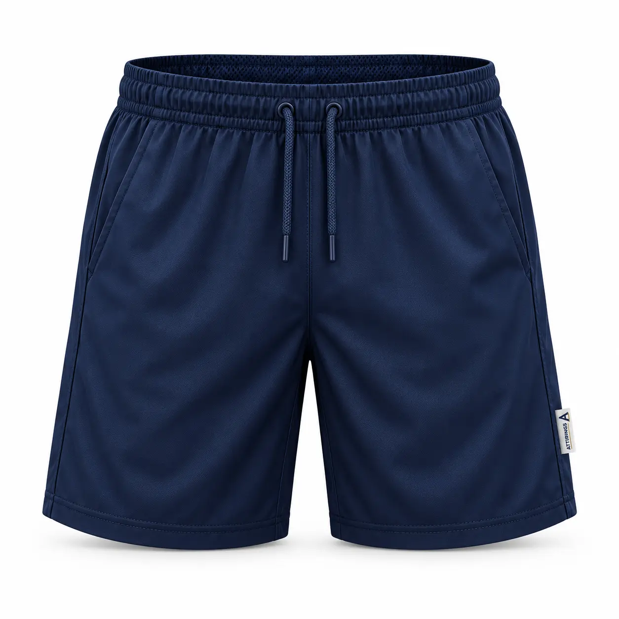 Regular Fit Mesh Lined Sports Shorts front AI mockup - Attirings