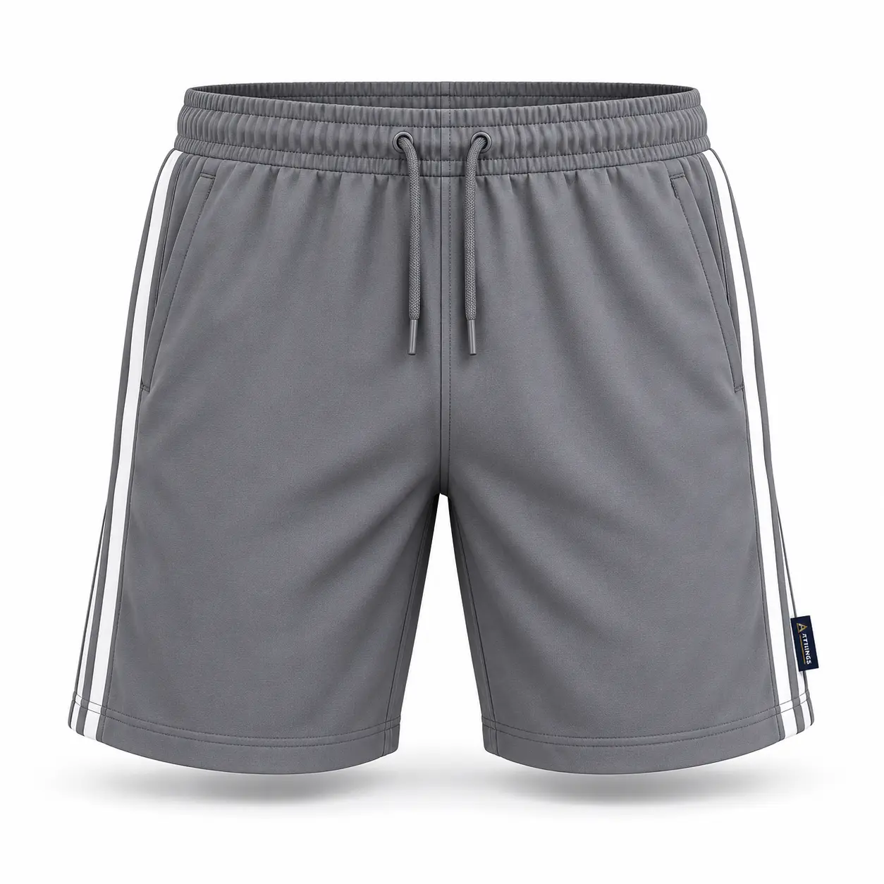 Regular Fit Side Stripe Sports Shorts front AI mockup - Attirings