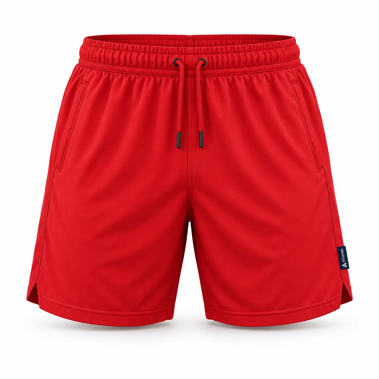 Athletic Fit Elastic Waist Sports Shorts front AI mockup - Attirings