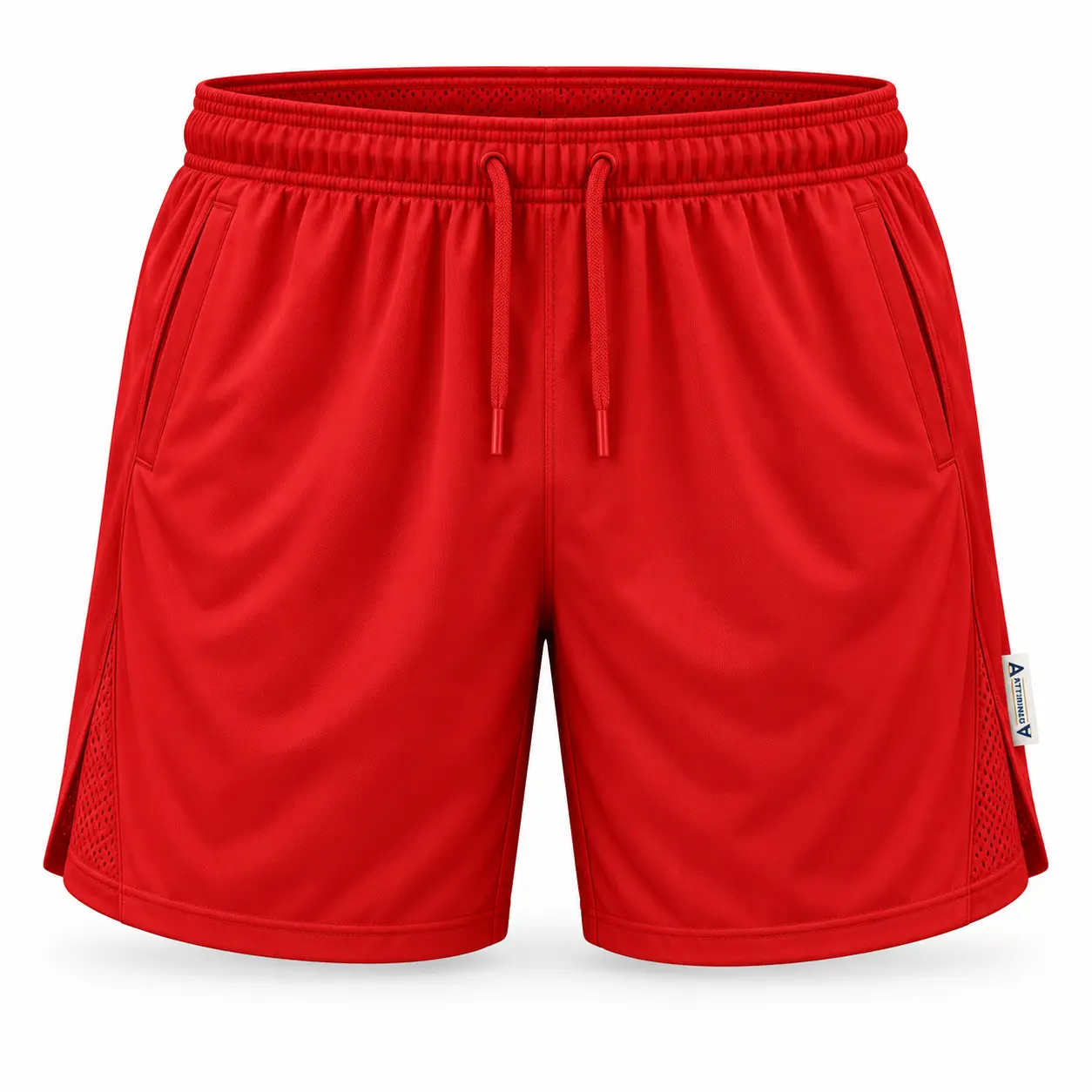 Relaxed Fit Mesh Lined Sports Shorts front AI mockup - Attirings