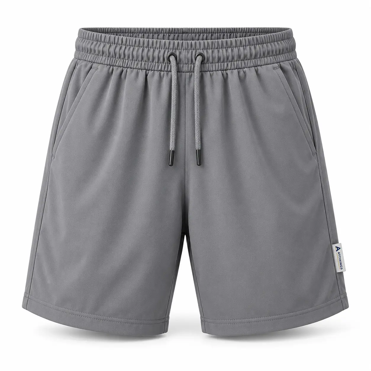 Relaxed Fit Elastic Waist Sports Shorts front AI mockup - Attirings