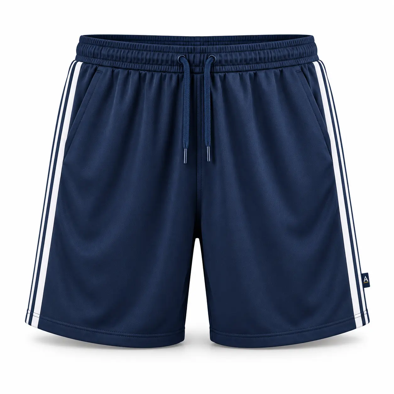 Relaxed Fit Side Stripe Sports Shorts front AI mockup - Attirings